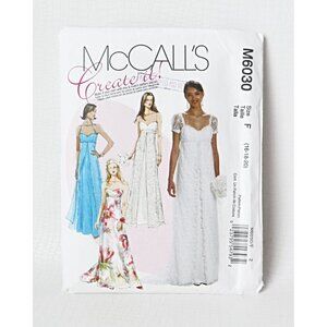 McCalls M6030 Pattern Titanic Bridal Wedding Formal Evening Dress Gown Size 16 1